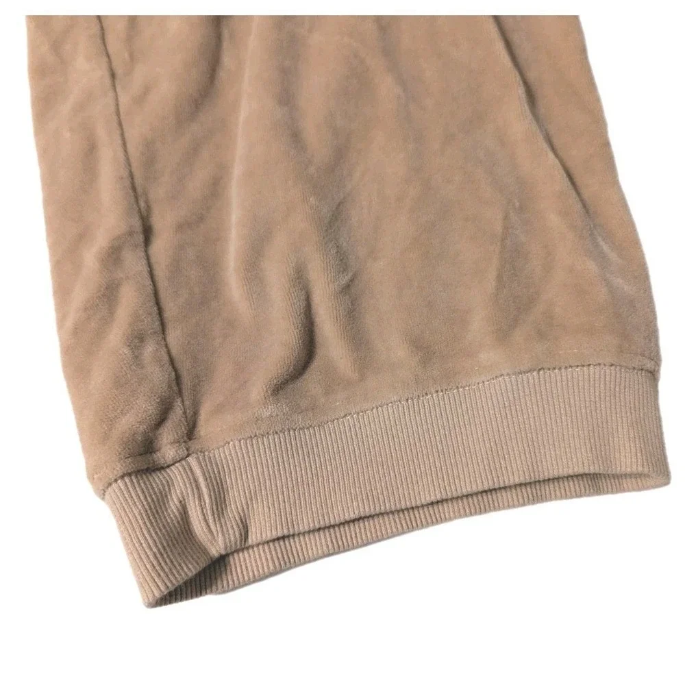 Pact Women's Large Organic Cotton Pure Velour Relaxed Sweatpant $98 Sesame Beige